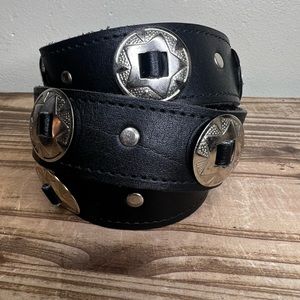 Black Concho Belt 38 men’s unisex western